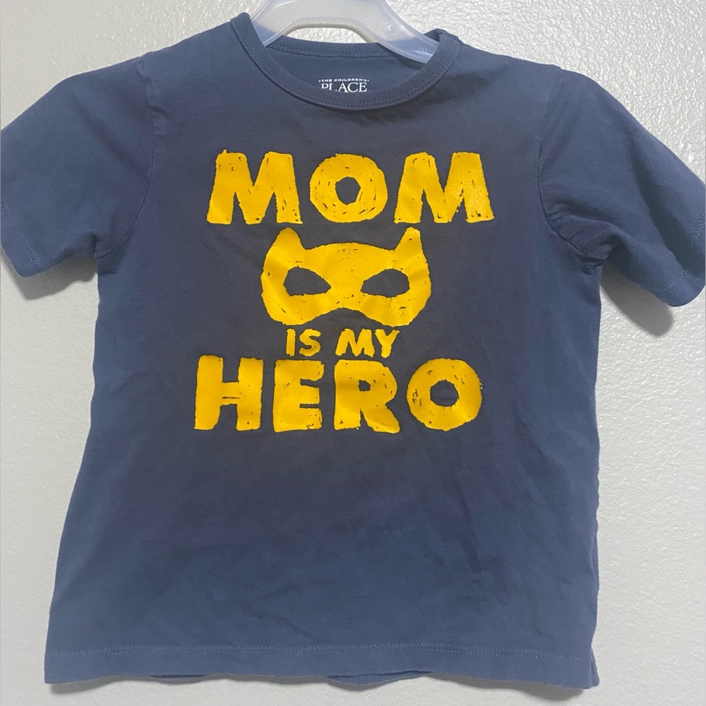 **Final Price-Boys size 4t t shirt gray & yellow wording/ slightly used